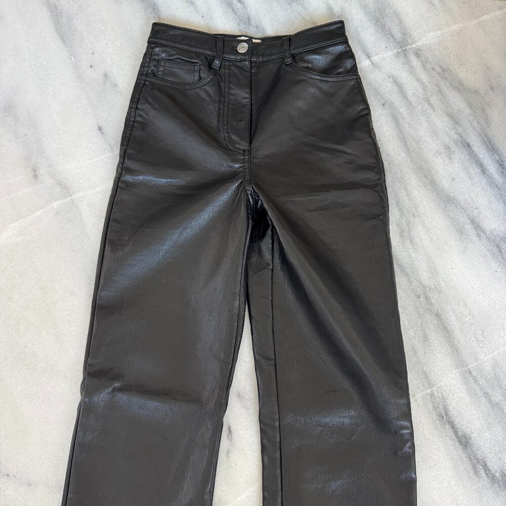 Wilfred Straight Leg Leather Pants
